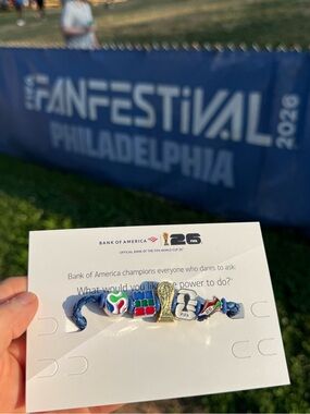 Official FIFA World Cup ‘26 Bank of America Fan Band Charm Bracelet